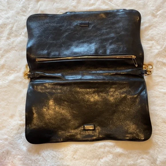 Tory Burch black envelope bag convertible clutch - Picture 2 of 8